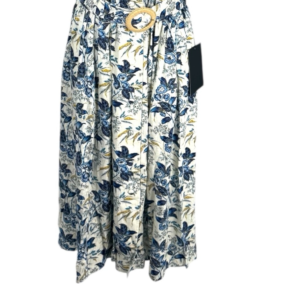Tuckernuck Larkspur Chintz Lena Floral Midi Dress Size 8 NWT – Blue Cotton/Linen - Picture 5 of 11